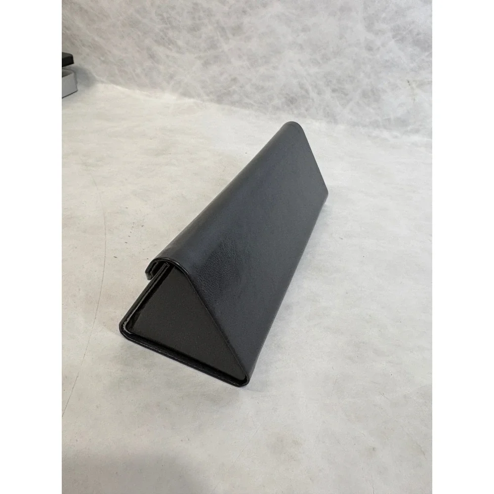 Bulova Gray Triangular Folding Eyewear Case Collapsible Magnetic Glasses Box